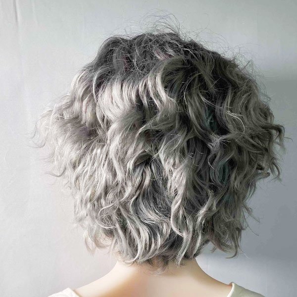 画像5: 韓国風波巻きツイスパウルフショート【gray】 (5)