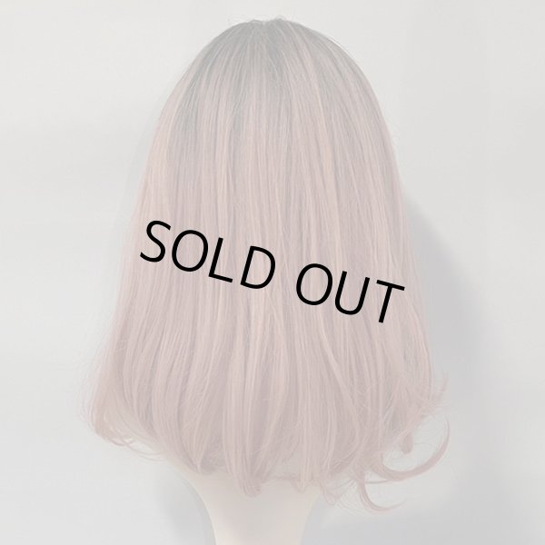 画像3: Ｉ型レースリアルスキンセンターパートミディ【根元黒染め×Ash pink】 (3)