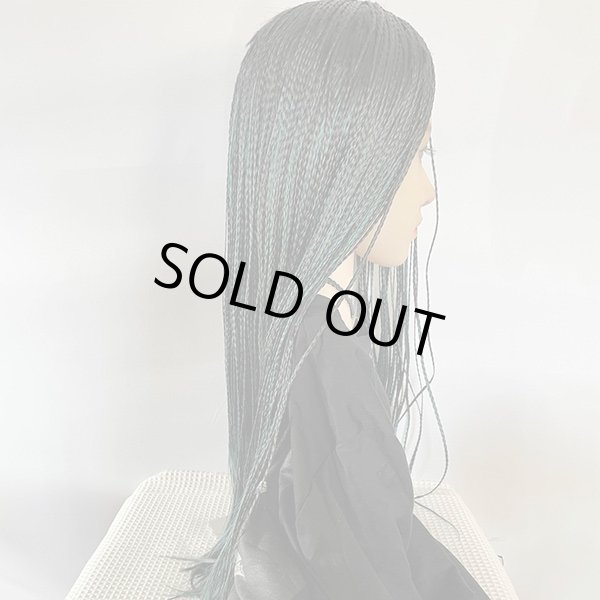 画像3: センターパートブレイズロング【black × blue × viridian green】 (3)