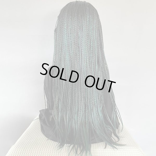 画像4: センターパートブレイズロング【black × blue × viridian green】 (4)